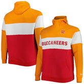 Tampa Bay Buccaneers New Era Big & Tall Throwback Colorblock Raglan Pullover Hoodie Red | NFL
