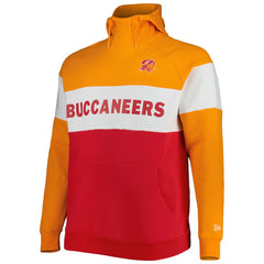 Tampa Bay Buccaneers New Era Big & Tall Throwback Colorblock Raglan Pullover Hoodie Red | NFL