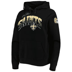 New Orleans Saints Pro Standard Women's Local Patch Pullover Hoodie Black | NFL