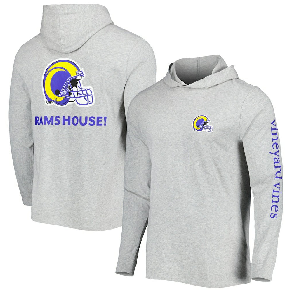 Los Angeles Rams Vineyard Vines Local Long Sleeve Hoodie T-Shirt Heathered Gray | NFL