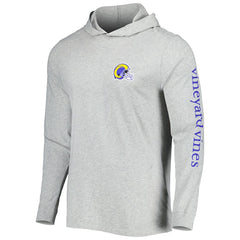 Los Angeles Rams Vineyard Vines Local Long Sleeve Hoodie T-Shirt Heathered Gray | NFL