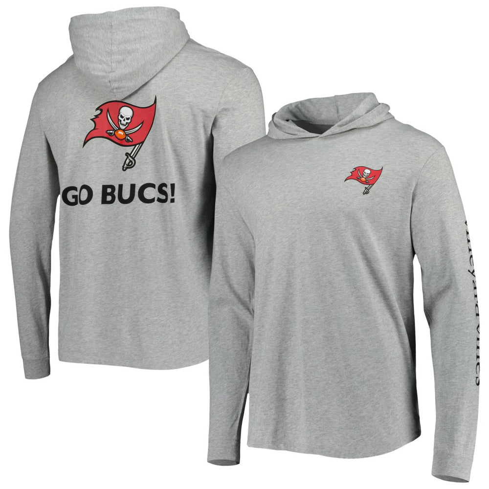 Tampa Bay Buccaneers Vineyard Vines Local Long Sleeve Hoodie T-Shirt Heathered Gray | NFL