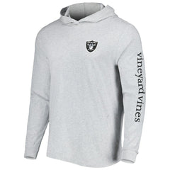 Las Vegas Raiders Vineyard Vines Local Long Sleeve Hoodie T-Shirt Heathered Gray | NFL