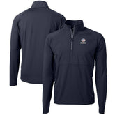 Green Bay Packers Cutter & Buck Adapt Eco Knit Hybrid Recycled Quarter-Zip Pullover Top Navy | NFL