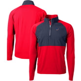 Houston Texans Cutter & Buck Adapt Eco Knit Hybrid Recycled Quarter-Zip Pullover Top Red | NFL