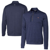 New England Patriots Cutter & Buck Stealth Quarter-Zip Pullover Top Heathered Navy | NFL