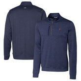 Buffalo Bills Cutter & Buck Big & Tall Stealth Quarter-Zip Jacket Heathered Navy | NFL