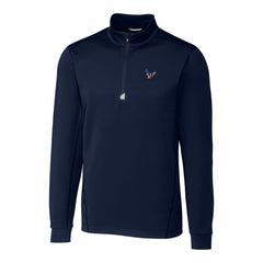 Houston Texans Cutter & Buck Big & Tall Traverse Stretch Quarter-Zip Pullover Top Navy | NFL