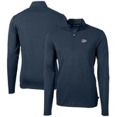 Kansas City Chiefs Cutter & Buck Big & Tall Virtue Eco Pique Recycled Quarter-Zip Jacket Navy | NFL