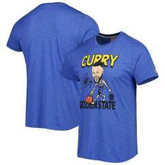 Stephen Curry Golden State Warriors Homage Player Caricature Tri-Blend T-Shirt Royal - NBA