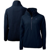 Cincinnati Bengals Cutter & Buck Women's Americana Cascade Eco Sherpa Fleece Half-Zip Pullover Jacket Navy | NFL