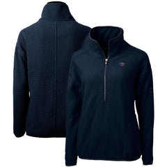 Tampa Bay Buccaneers Cutter & Buck Women's Americana Cascade Eco Sherpa Fleece Half-Zip Pullover Jacket Navy | NFL