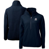 Green Bay Packers Cutter & Buck Women's Americana Cascade Eco Sherpa Fleece Half-Zip Pullover Jacket Navy | NFL