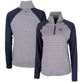 New York Giants Cutter & Buck Women's Forge Tonal Half-Zip Top Navy | NFL