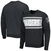Las Vegas Raiders '47 Bypass Tribeca Pullover Sweatshirt Heathered Black | 47 brand