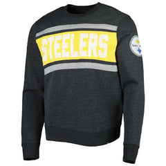 Pittsburgh Steelers '47 Bypass Tribeca Pullover Sweatshirt Heathered Black | 47 brand