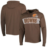 Cleveland Browns '47 Field Franklin Hooded Long Sleeve T-Shirt Brown | 47 brand