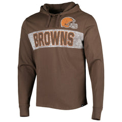 Cleveland Browns '47 Field Franklin Hooded Long Sleeve T-Shirt Brown | 47 brand