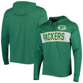 Green Bay Packers '47 Field Franklin Hooded Long Sleeve T-Shirt Green | 47 brand
