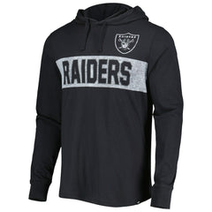 Las Vegas Raiders '47 Field Franklin Hooded Long Sleeve T-Shirt Black | 47 brand