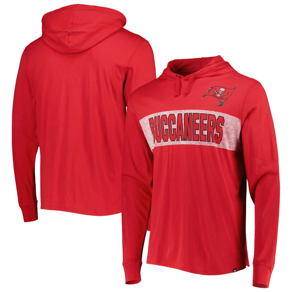 Tampa Bay Buccaneers '47 Field Franklin Hooded Long Sleeve T-Shirt Red | 47 brand