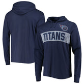 Tennessee Titans '47 Field Franklin Hooded Long Sleeve T-Shirt Navy | 47 brand