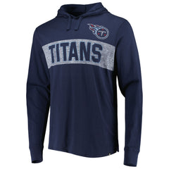 Tennessee Titans '47 Field Franklin Hooded Long Sleeve T-Shirt Navy | 47 brand