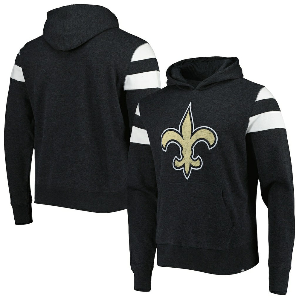 New Orleans Saints '47 Premier Nico Pullover Hoodie Heathered Black | 47 brand