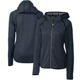 Miami Dolphins Cutter & Buck Women's Mainsail Full-Zip Jacket Heathered Navy | NFL