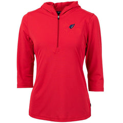 Arizona Cardinals Cutter & Buck Women's Virtue Eco Pique 3/4 Sleeve Half-Zip Pullover Hoodie Red | NFL