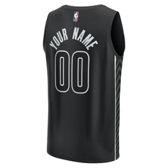 Brooklyn Nets Custom Fast Break Jersey Statement Edition Black - NBA