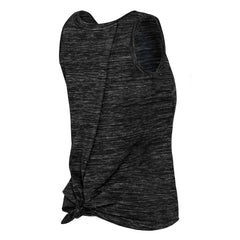 Las Vegas Raiders New Era Women's Space Dye Tie-Back Tank Top Black | NFL