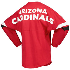 Arizona Cardinals Women's Spirit Jersey Lace-Up V-Neck Long Sleeve T-Shirt Cardinal | Fanatics