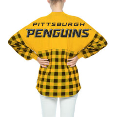 Pittsburgh Penguins Fanatics Women's Buffalo Check Long Sleeve T-Shirt - Gold - NHL