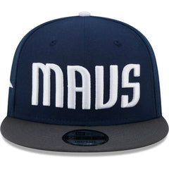 Dallas Mavericks Jersey Hook Statement Edition 9FIFTY Snapback Hat Navy/Gray - NBA