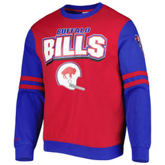 Buffalo Bills All Over 2.0 Pullover Sweatshirt Red | Mitchell & Ness