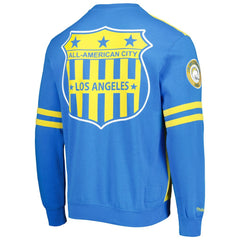 Los Angeles Chargers All Over 2.0 Pullover Sweatshirt Gold | Mitchell & Ness