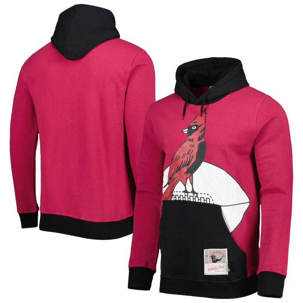 Arizona Cardinals Big Face 5.0 Pullover Hoodie Cardinal | Mitchell & Ness
