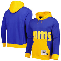 Los Angeles Rams Big Face 5.0 Pullover Hoodie Royal | Mitchell & Ness
