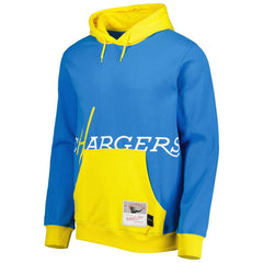 Los Angeles Chargers Big Face 5.0 Pullover Hoodie Powder Blue | Mitchell & Ness
