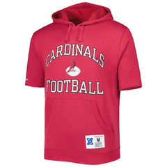 Arizona Cardinals Washed Short Sleeve Pullover Hoodie Cardinal | Mitchell & Ness