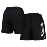 New Orleans Saints Team Essentials Nylon Shorts Black | Mitchell & Ness