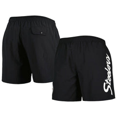 Pittsburgh Steelers Team Essentials Nylon Shorts Black | Mitchell & Ness