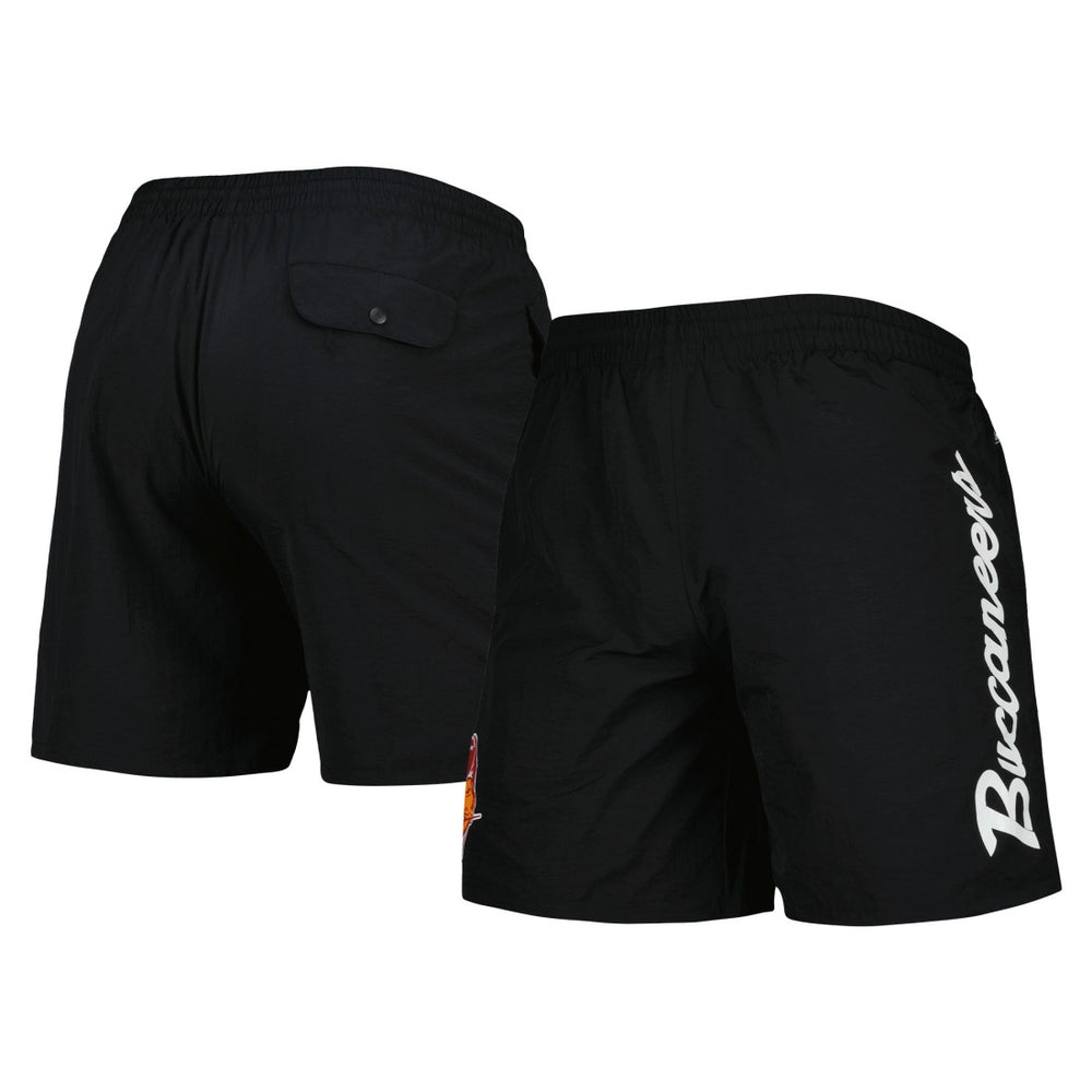 Tampa Bay Buccaneers Team Essentials Nylon Shorts Black | Mitchell & Ness