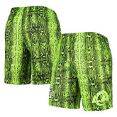 Los Angeles Rams New Era Summer Pop Shorts Neon Green | NFL