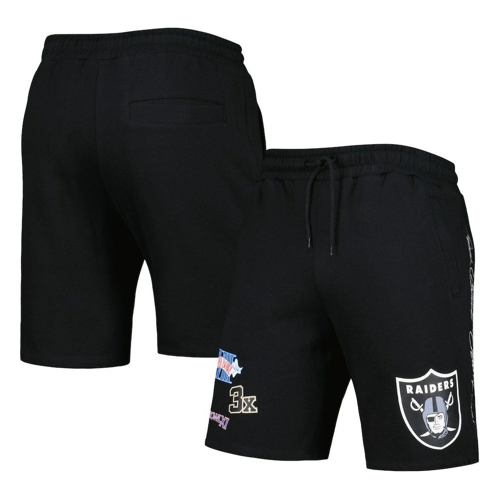 Las Vegas Raiders New Era Historic Champs Shorts Black | NFL