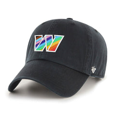 Washington Commanders '47 Logo Pride Clean Up Adjustable Hat Black | 47 brand