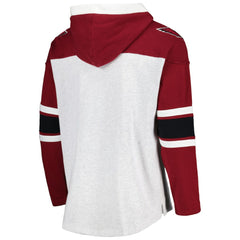 Arizona Cardinals '47 Gridiron Lace-Up Pullover Hoodie Heather Gray | 47 brand