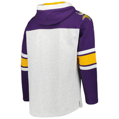 Minnesota Vikings '47 Gridiron Lace-Up Pullover Hoodie Heather Gray | 47 brand