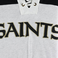 New Orleans Saints '47 Gridiron Lace-Up Pullover Hoodie Heather Gray | 47 brand